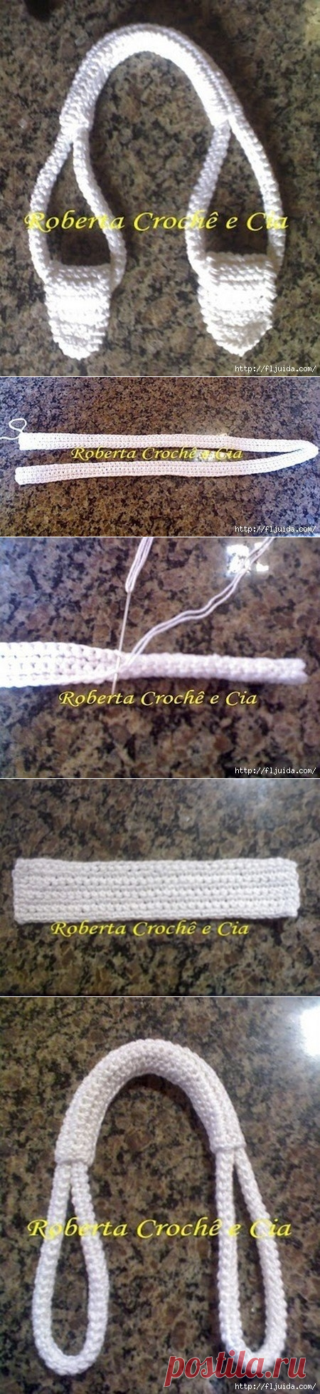 Мастер-класс по вязанию крючком ручки для сумки