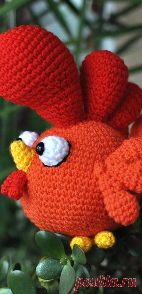 PDF Петушок Петюшка крючком. FREE crochet pattern; Аmigurumi cock patterns. Амигуруми схемы и описания на русском. Вязаные игрушки и поделки своими руками #amimore - Петух, маленький петушок.