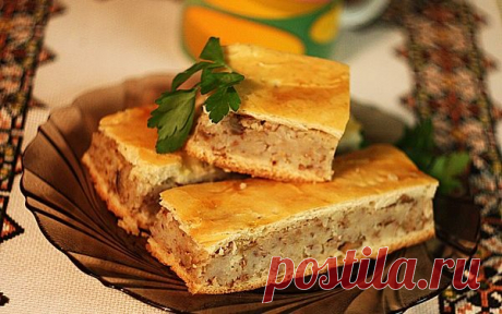 Пирог «Яворивский» с картофельно-гречневой начинкой. Пирог хорош как горячим, так и холодным.