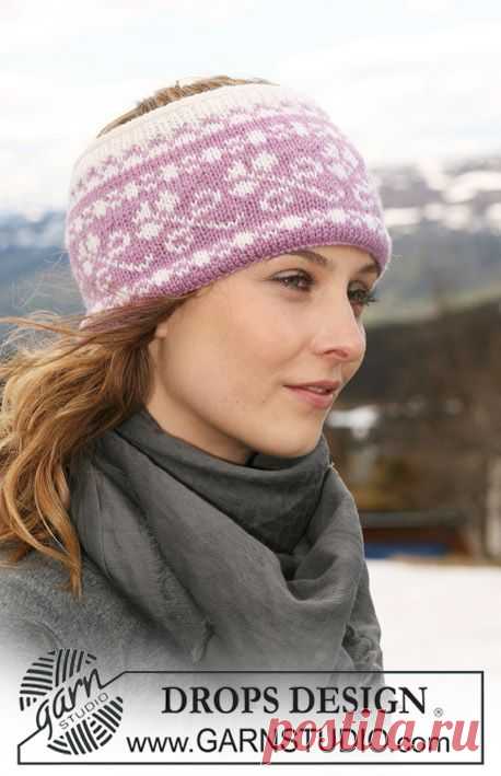 Жаккардовая повязка для головы от Drops Design. Спицами. / Обсуждение на LiveInternet - Российский Сервис Онлайн-Дневников