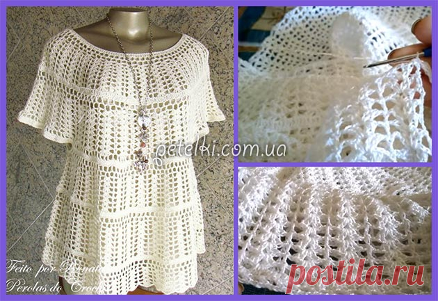 Кофточки крючком и спицами со схемами
