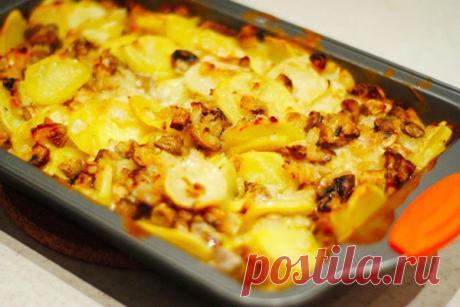 Картофельная запеканка с грибами — Сад Заготовка