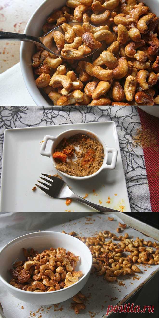 кешью в апельсиновой глазури со специями - индийский рецепт