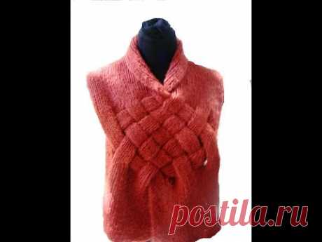 Манишка Шарф  спицами. Collar knitting