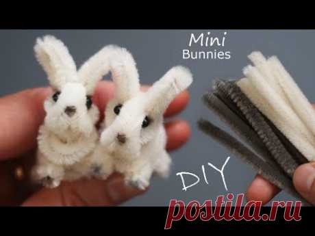 MINI BUNNIES from Pipe cleaner DIY