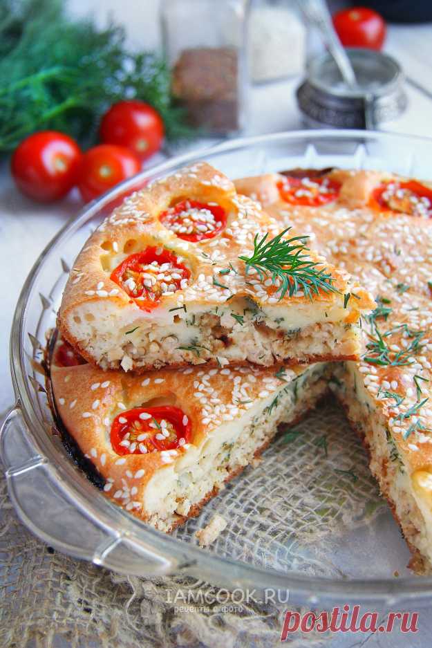 Заливной пирог на сметане и майонезе с фаршем — рецепт с фото пошагово