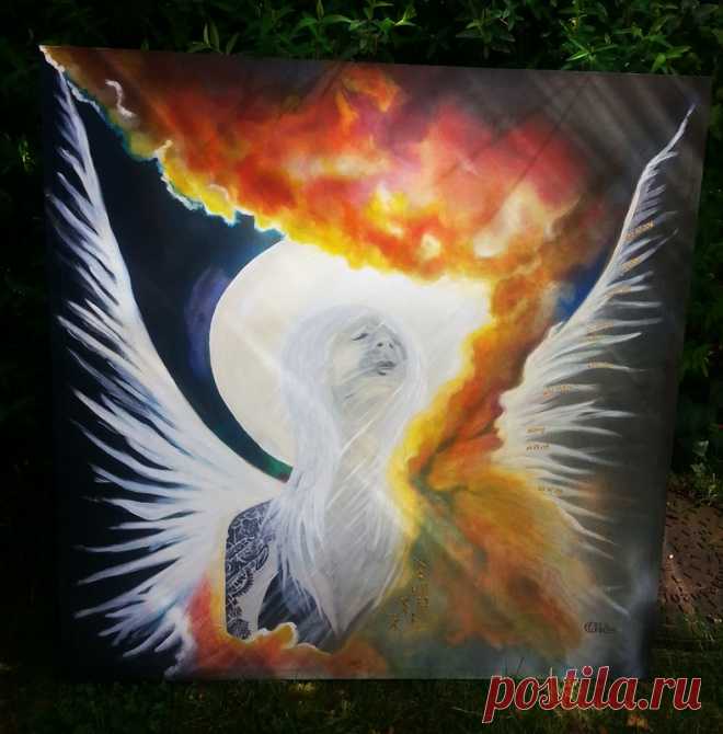 KUFER z artystycznym rękodziełem : Anioł na zamówienie