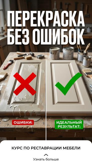 Реставрация мебели: полное руководство для начинающих	Освойте реставрацию мебели с нуля. Курс охватывает оценку состояния, разборку, ремонт, шлифовку, покраску и финишную отделку. Восстанавливайте старую мебель и давайте ей вторую жизнь. Практические советы и техники от опытных мастеров.