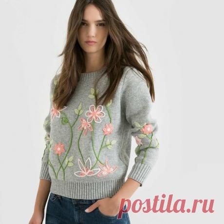 Как украсить простой вязаный и, возможно, наскучивший джемпер? Вышивка - идеальное решение!