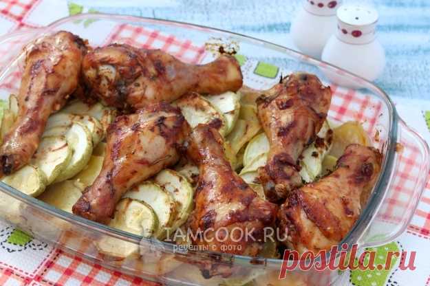 Куриные голени с кабачками и картофелем — рецепт с фото пошагово