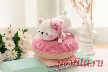 Sleepy Bear-Doughnut Crochet pattern by KaiaCrochet