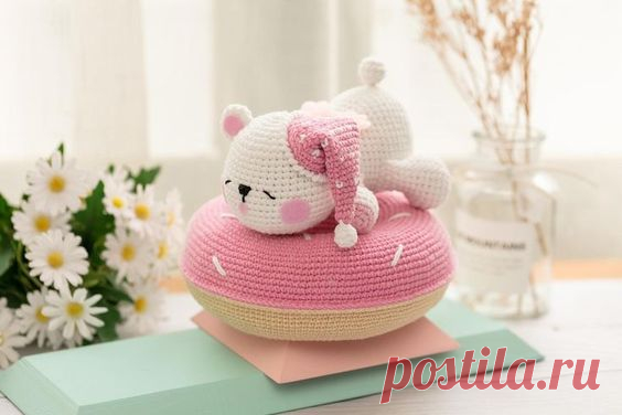 Sleepy Bear-Doughnut Crochet pattern by KaiaCrochet