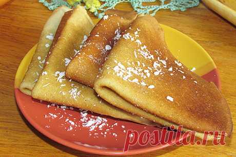 Блины на сыворотке с кокосовой стружкой