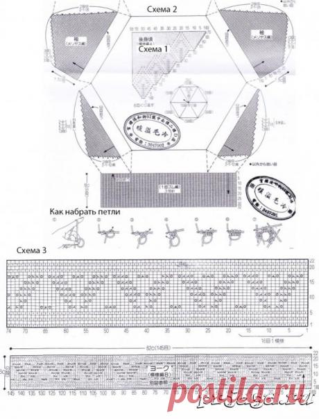 Женская кофточка спицами «Круговорот из лепестков»