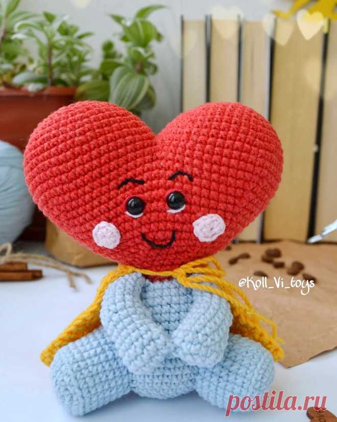 PDF Лавчик крючком. FREE crochet pattern; Аmigurumi toy patterns. Амигуруми схемы и описания на русском. Вязаные игрушки и поделки своими руками #amimore - вязаная валентинка ко дню Святого Валентина, игрушка в подарок на 14 февраля.