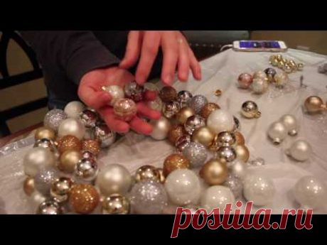 Silver and Gold Holiday Wreath