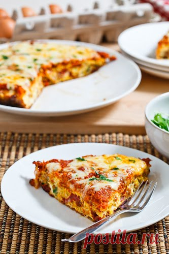 Roasted Red Pepper and Italian Sausage Frittata on Closet Cooking