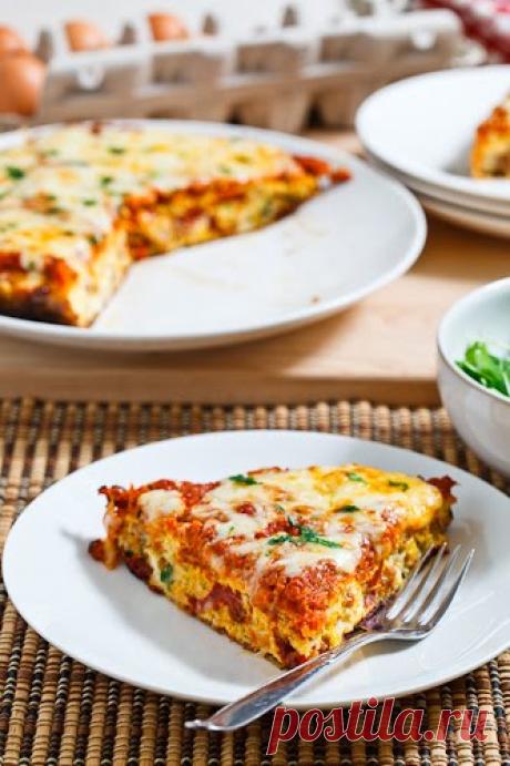 Roasted Red Pepper and Italian Sausage Frittata on Closet Cooking