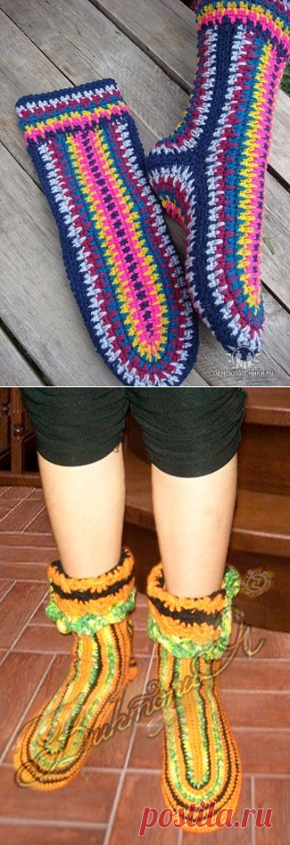 БЫСТРЫЙ ПРОСТОЙ МЕТОД ВЯЗАНИЯ НОСКОВ КРЮЧКОМ