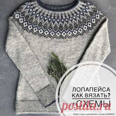 КАК ВЯЗАТЬ СВИТЕР ЛОПАПЕЙСА?
ПОДБОРКА СХЕМ

На пике популярности остаются джемпера лопапейса. Это красивые свитера с круглой кокеткой, которая вяжется по кругу в технике “жаккард” с различными цветными орнаментами.

Такие изделия получаются бесшовные. Узор расходится от горловины к плечам. Низ рукавов и низ изделия оформляют фрагментом тонкой полосы орнамента. При этом основа джемпера однотонная. Для вязания кокетки можно использовать остатки пряжи, которые гармонично соче...