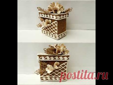 Cutie din SFOARA pentru ceai - STRING box for tea
