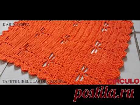 TAPETE LIBÉLULAS DE CROCHE