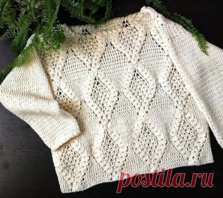 Красивый джемпер крючком