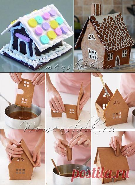 Пряничный домик – ИЗ ШОКОЛАДА И ИРИСОК.