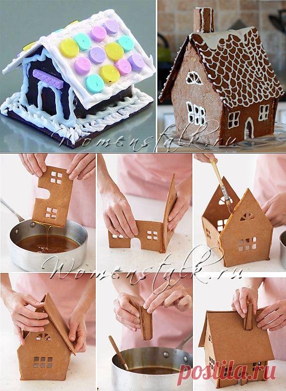 Пряничный домик – ИЗ ШОКОЛАДА И ИРИСОК.