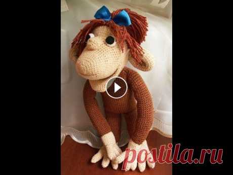 Обезьянка крючком-подробное описание.Crochet Toy Monkey Tutorial.Обезьянка амигуруми видео урок #Ирина Загородняя#Символ 2016 года-обезьянка.Игрушка на елку обезьянка-описание как связать крючком голову и туловище.Обзор плейлисты игрушка обезьянк...