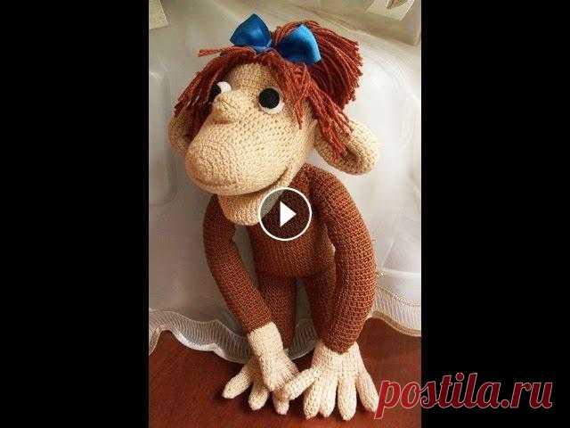 Обезьянка крючком-подробное описание.Crochet Toy Monkey Tutorial.Обезьянка амигуруми видео урок #Ирина Загородняя#Символ 2016 года-обезьянка.Игрушка на елку обезьянка-описание как связать крючком голову и туловище.Обзор плейлисты игрушка обезьянк...