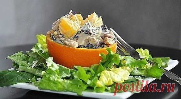 Куриный салат с апельсином.