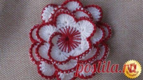 Объемный цветок крючком, схема | Самоделкино