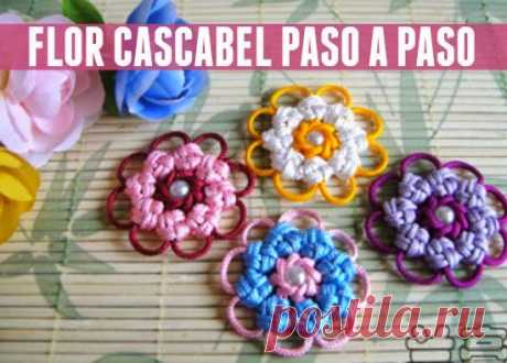 Como hacer una Flor Cascabel China de Macrame - enrHedando