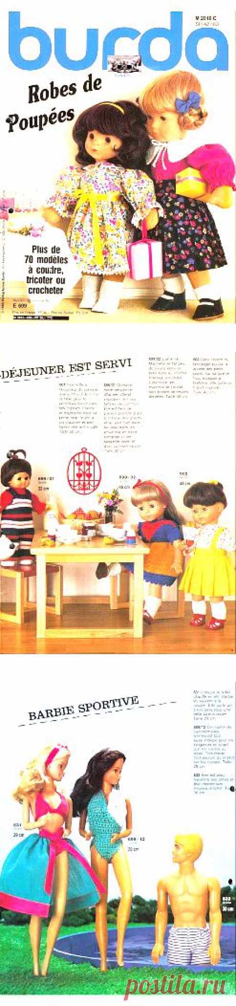 Burda special E699 1983 Robes de Poupees.