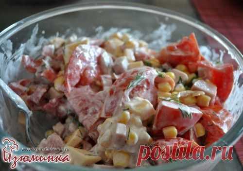 салат с консервированной кукурузой