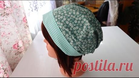 Сшила новый головной убор к лету за полчаса. Не панама, не платок, а смотрится отлично