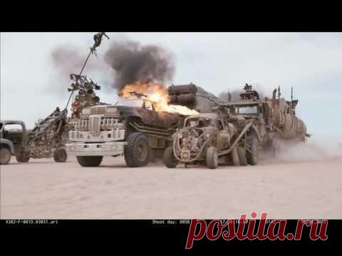 Оригинальные кадры съёмки фильма "Безумный Макс: Дорога ярости"