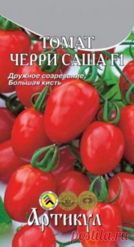 Семена. Томат "Черри Саша F1" (вес: 0.05 г) Всхожесть: 90 %.
Раннеспелый (от всходов до первого сбора 90-95 дней), индетерминантный (высокорослый) гибрид. 
Кисти бывают простые и сложные, в кисти может быть до 25 плодов. 
Плоды сливовидной формы, ярко-красного цвета, изумительного вкуса, с бесколенчатым сочленением у плодоножки...