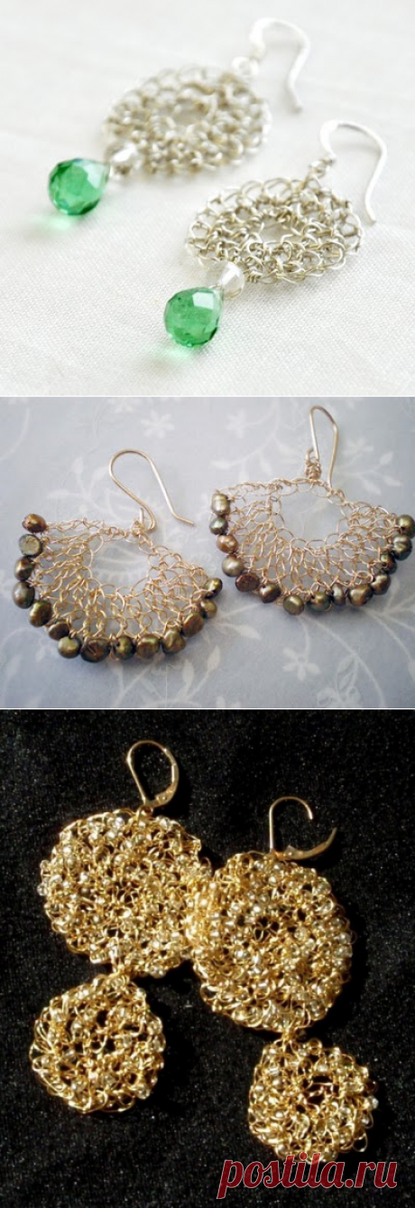 Brincos de crochê de arame, passo a passo - Como Criar Bijuterias – Montagem de Bijuterias