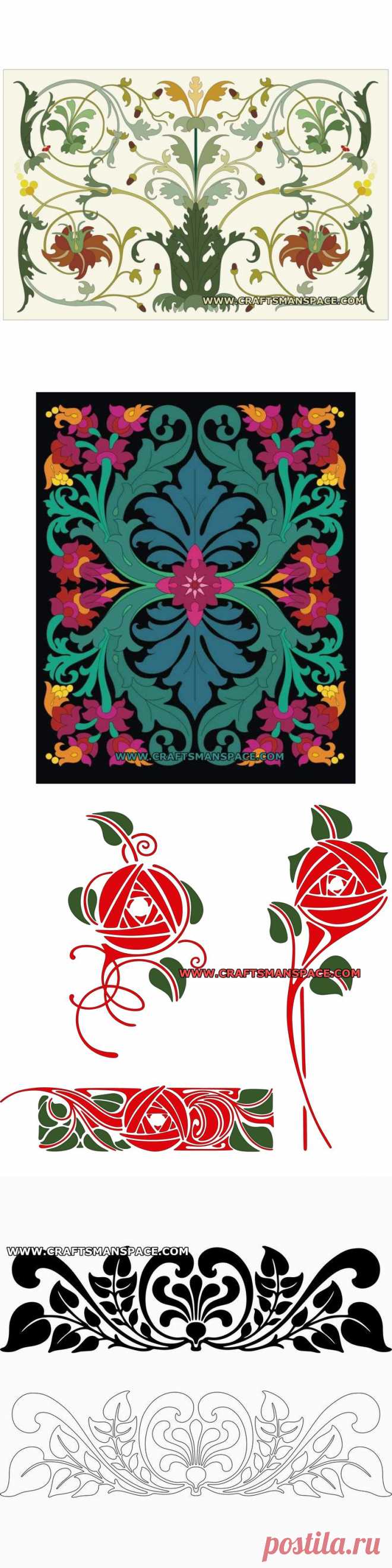 Растительные узоры от Craftsmanspace