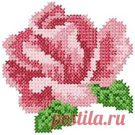 Rose cross stitch machine embroidery design - SKU 10009
