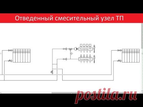 Отведенный смесительный узел теплого водяного пола. Экономия на трубах