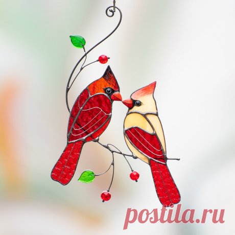 Vidrieras cardenales colgantes Regalo de cumpleaños Vidrieras pájaro suncatcher Regalos cardinales Decoración de vidrieras personalizadas - Etsy Chile