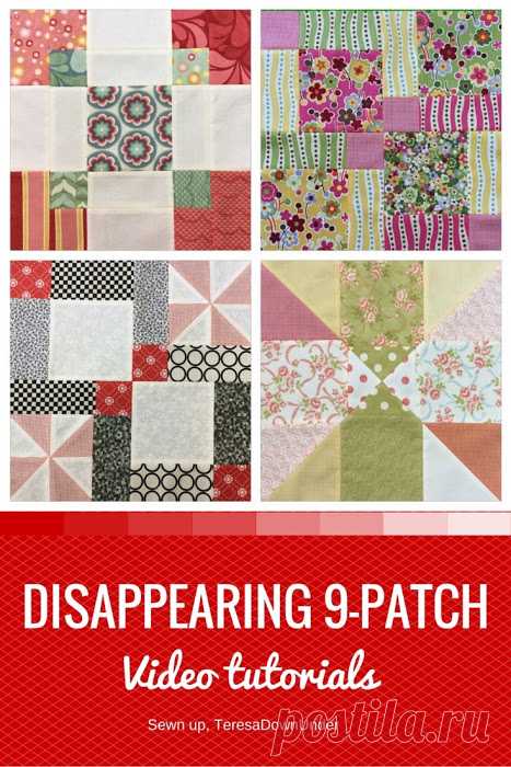 Video tutorials: disappearing 9 patch blocks This is a collection of 4 disappearing 9-patch blocks. All of them start as 9 patch blocks and by slicing the block in different ways we can obtain quite different looking blocks. All of them are c…