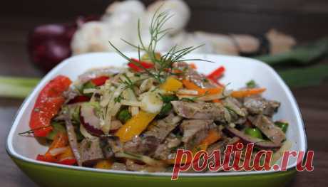 Самый вкусный салат из свиного языка - простые пошаговые рецепты