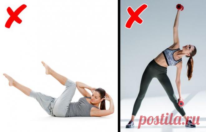 Упражнения для области талии и пресса