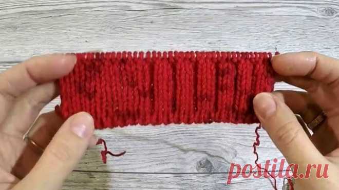 Фабричный метод набора петель для резинки 1x1 и 2x2.