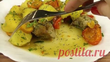 Объедение из Картошки для ленивых! Простой и вкусный обед из картофеля с мясом и овощами.