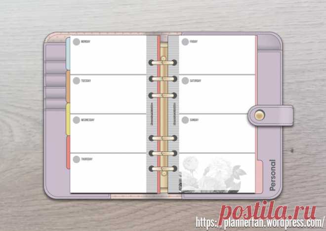 [Heidi Swapp Personal Memory Planner]: Разворот на неделю черно-белый | Weekly View [English] — Planner Fan